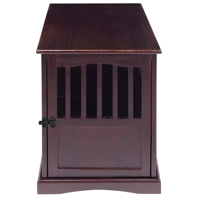 Newport Pet Dog Crate Furniture End Table, Brown, 24"