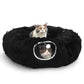 Cat Tunnel with Cat Bed for Indoor Cats, Multifunctional Cat Playground Toys Hideplace for Small Medium Large Cats