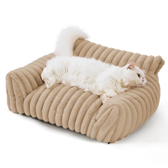 Pet Bed with Soft Plush Fabric – Cozy Bed for Cats and Small Dogs