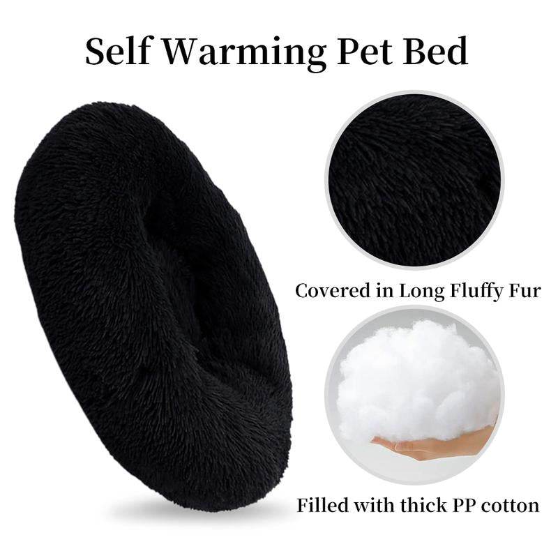 Orthopedic Anti-Anxiety Donut Bed for Dogs & Cats – Soft, Washable, Cozy - The Max & Rex Collection