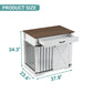 Large Dog Crate Furniture with Barn Door and 1 Drawer - The Max & Rex Collection