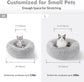 Cat Bed for Indoor Cats, Fluffy round Self Warming Calming Soft Plush Donut Cuddler Cushion Pet Bed for Small Dogs Kittens, 20 Inches - The Max & Rex Collection