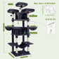 CT81F Big Cat Tower for Indoor Cats, XXL Cat Tree with Scratching Post, Hammock, Perches, Condos, and Hanging Baskets for Multiple Adult Cats