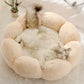 Elyzabeth Flower Shaped Pet Bed with Non-Slip Bottom, Soft Plush, Cute Cozy Cat Bed for Indoor Cats