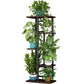 Plant Stand 5 Tier 6 Potted Indoor Plant Shelf Multiple Stands for Garden Corner Balcony Living Room 14.17 X 9 X 37 Inch - The Max & Rex Collection