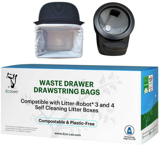 Litter-Robot 4 and 3 Compatible Compostable Drawstring Waste Drawer Liners