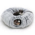 Cat Tunnel with Cat Bed for Indoor Cats, Multifunctional Cat Playground Toys Hideplace for Small Medium Large Cats