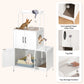 Modern Hidden Cat Litter Box Enclosure Cabinet | Dual-Purpose Cat Furniture