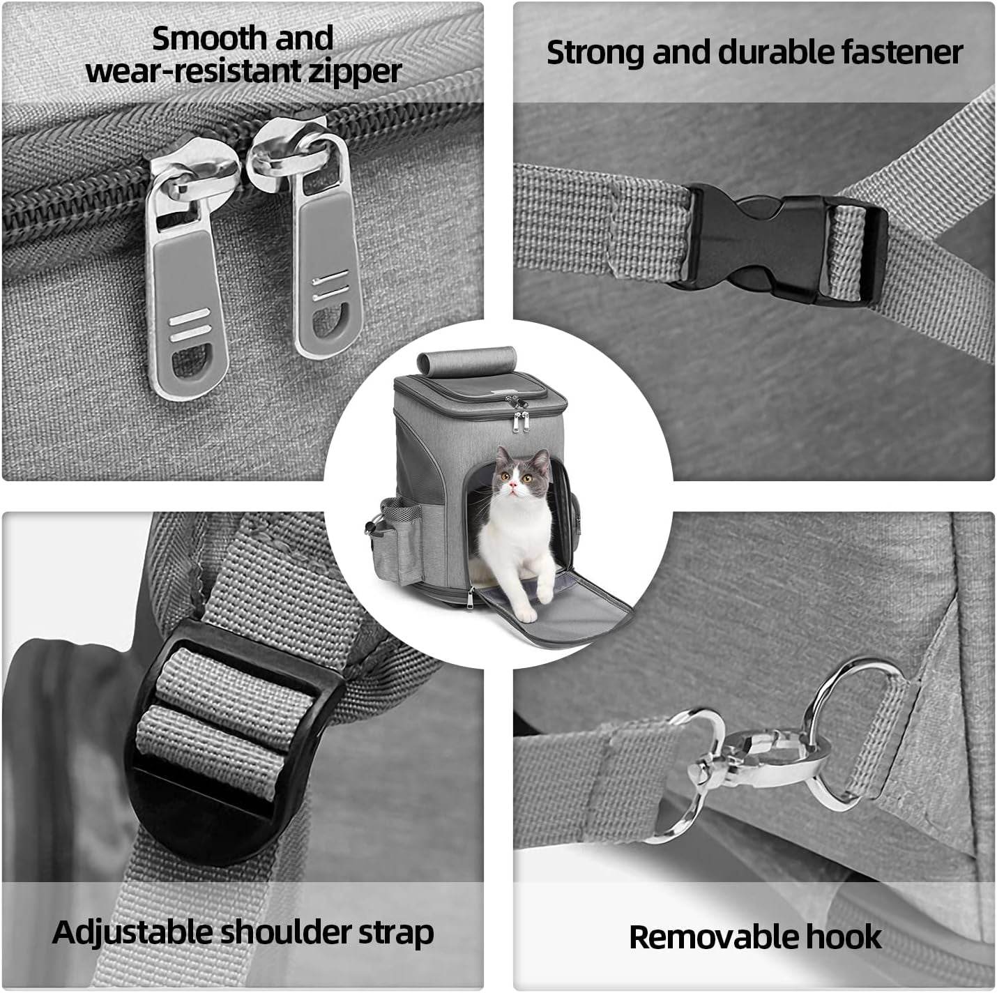 GJEASE Airline Approved Pet Carrier Backpack with Wheels(Large Space),Rolling Backpack with Durable Handle and Flexible Wheels,Breathable Durable Mesh Panels(Most Airplane Approved) - The Max & Rex Collection