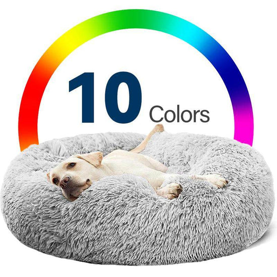 Orthopedic Anti-Anxiety Donut Bed for Dogs & Cats – Soft, Washable, Cozy - The Max & Rex Collection