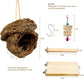 Hummingbird Bird Nest, Handwoven Straw Grass Hanging Bird Hut Grass Woven Parakeet Breeding Cave Cozy Resting Place Sparrow House for Cockatiel Parrots Parakeet Conures Finch (H02) - The Max & Rex Collection