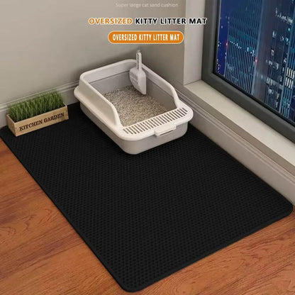 Large Double-Layer Waterproof Cat Litter Mat – Non-Slip & Washable - The Max & Rex Collection