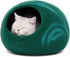 MEOWFIA Cat Cave – Premium Felt Cat Bed for Indoor Cats, Handmade 100% Merino Wool (Medium, Dark Grey) - The Max & Rex Collection