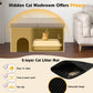 Cat Litter Box Enclosure Hidden Furniture with Urine Proof Litter Mat - The Max & Rex Collection