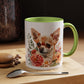 Chihuahua Floral Mug | 15oz Coffee Mug for Dog Lovers