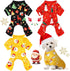 3 Pieces Christmas Dog Pajamas Dog Jumpsuit Santa Snowman Pet Clothes Christmas Pet Pajamas Holiday Costume Jumpsuit for Puppy Cat(Snowman Pattern,M (Fit 5.5-7.7Lbs))