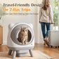 Cute Cat-Ear Self-Cleaning Automatic Cat Litter Box with Smart Sensors - App Control, Health Monitoring