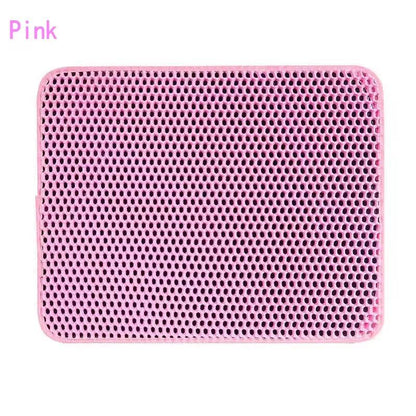 Double Layer Cat Litter Mat - Waterproof Non-Slip Trapping Mat | Washable Sand Catcher Pad for Litter Box - The Max & Rex Collection