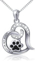 Always in My Heart Paw Print Necklace – Pet Memorial Gift - The Max & Rex Collection