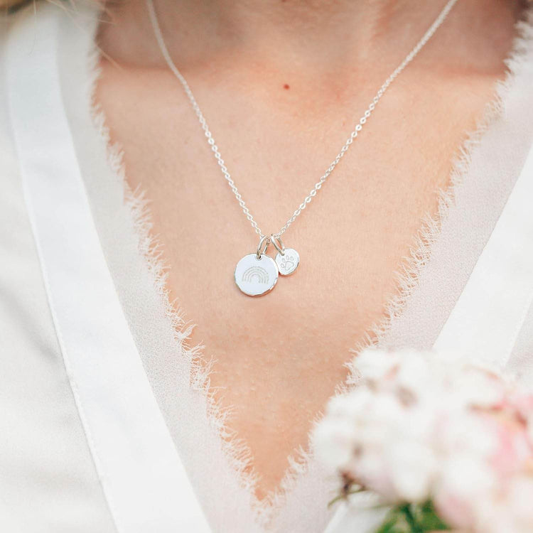 Rainbow Bridge Pet Memorial Necklace – Honor the Loss of a Beloved Cat or Dog - The Max & Rex Collection