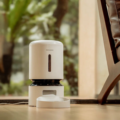 Granary WIFI Smart Phone Control Automatic Cat & Dog Feeder with Camera, White, 5-L