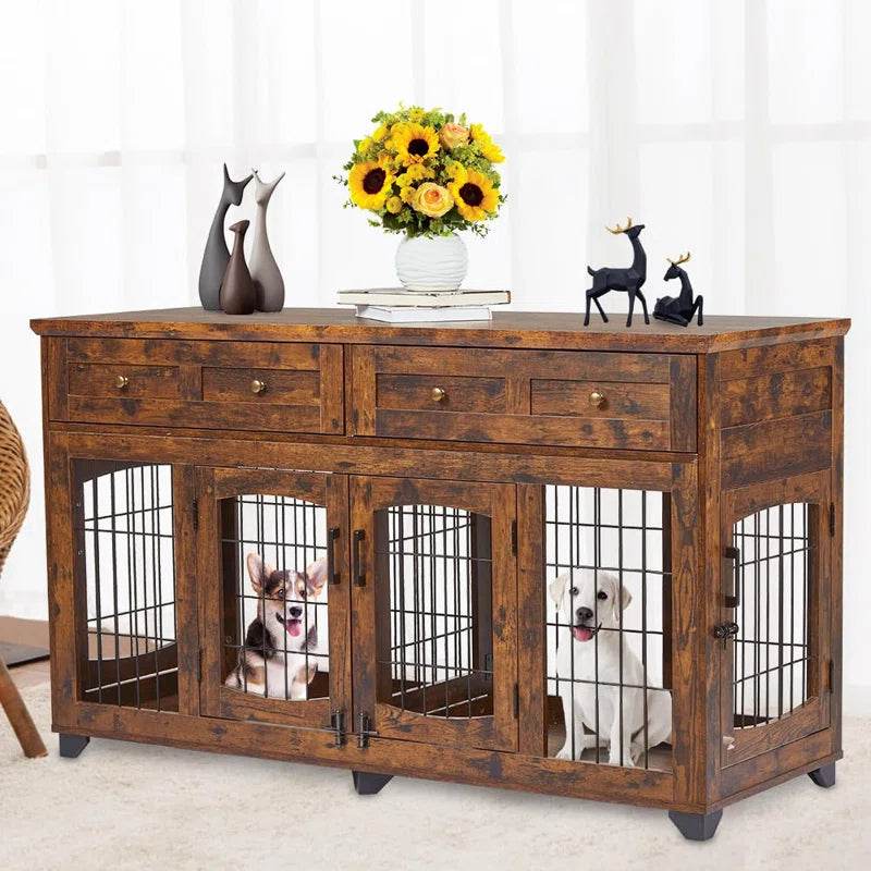 Dog Crate Furniture with Openable Partition - The Max & Rex Collection