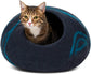 MEOWFIA Cat Cave – Premium Felt Cat Bed for Indoor Cats, Handmade 100% Merino Wool (Medium, Dark Grey) - The Max & Rex Collection