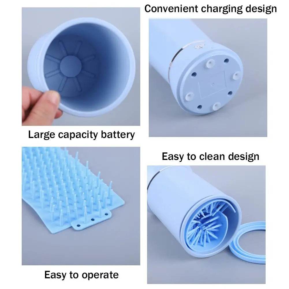 Portable Dog Paw Washer Automatic Pet Paw Cleaner Electric Paw Massager USB Rechargeable Designed for Small to Medium Dogs Cats - The Max & Rex Collection