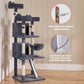 Renwick 69in Large Cat Tree Tower with Condos &amp; Scratching Board - Dark Gray - The Max & Rex Collection
