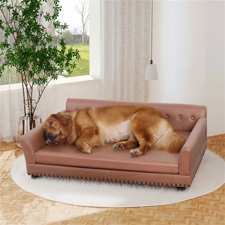 Orthopedic Leather Pet Bed