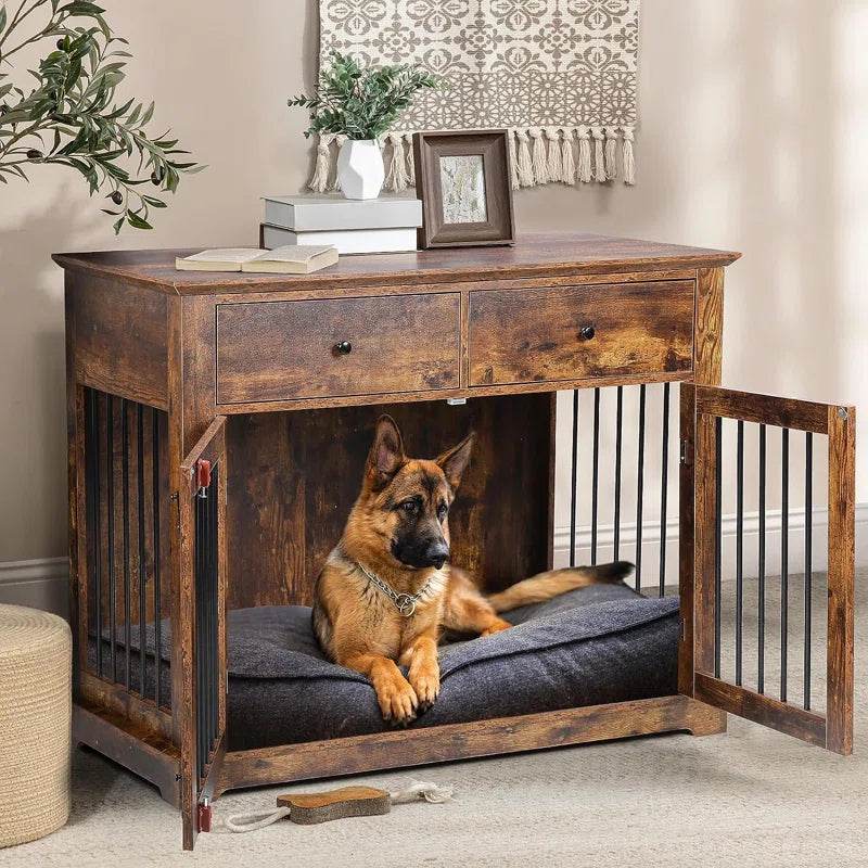 Cranbrook Dog Crate Furniture with Drawers - The Max & Rex Collection
