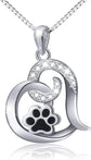 Always in My Heart Paw Print Necklace – Pet Memorial Gift - The Max & Rex Collection