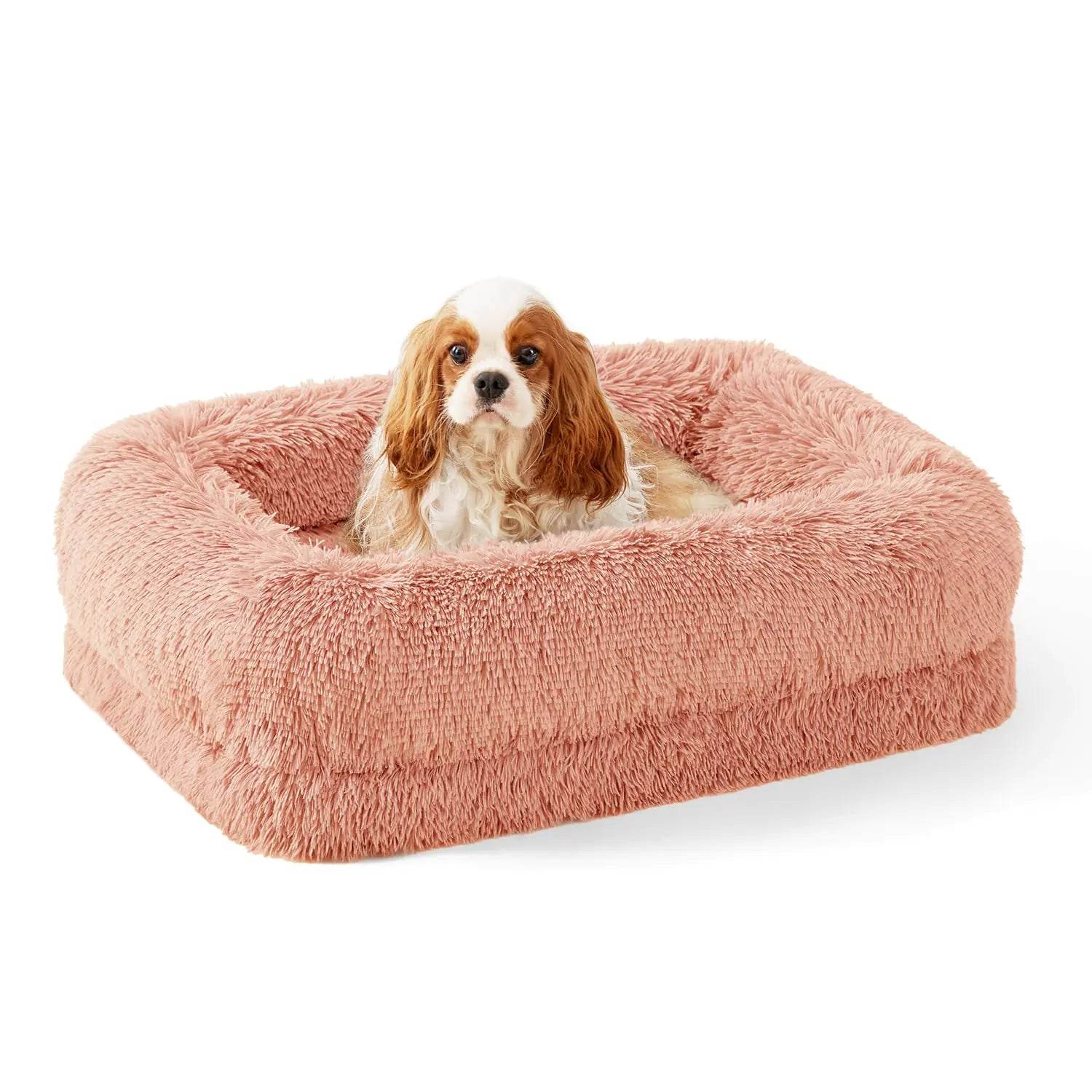ZOMISIA Orthopedic Dog Bed – Calming Sofa Bed, Pink - The Max & Rex Collection