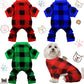 3 Pieces Christmas Dog Pajamas Dog Jumpsuit Santa Snowman Pet Clothes Christmas Pet Pajamas Holiday Costume Jumpsuit for Puppy Cat(Snowman Pattern,M (Fit 5.5-7.7Lbs))