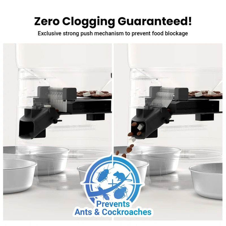 smart Automatic Cat Food Dispenser with 3 Bowls - 6L WiFi Pet Feeder with APP Control | Multi-Cat Auto Feeding Station - The Max & Rex Collection