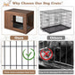 Furniture Dog Crate with Cushion and Double Doors - The Max & Rex Collection