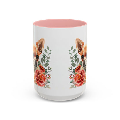 Chihuahua Floral Mug | 15oz Coffee Mug for Dog Lovers