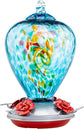 Muse Garden 34oz Blown Glass Hanging Hummingbird Feeder - The Max & Rex Collection