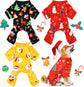 3 Pieces Christmas Dog Pajamas Dog Jumpsuit Santa Snowman Pet Clothes Christmas Pet Pajamas Holiday Costume Jumpsuit for Puppy Cat(Snowman Pattern,M (Fit 5.5-7.7Lbs))
