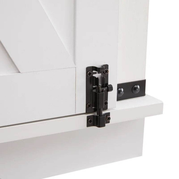 Large Dog Crate Furniture with Barn Door and 1 Drawer - The Max & Rex Collection