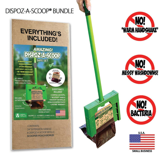 Dispoz-A-Scoop® No Touch! No Mess! No Odor! – Sanitary Waste Management System for Dogs