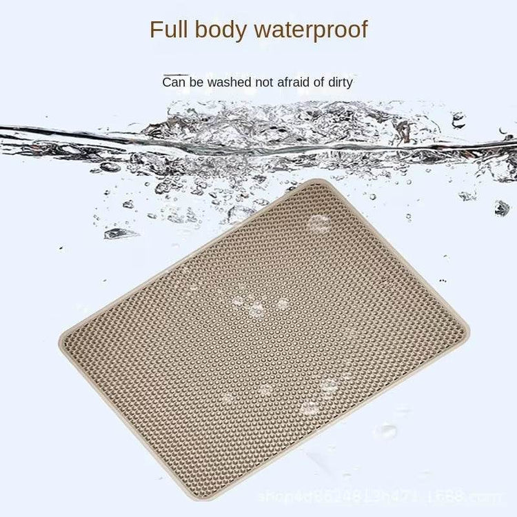 Large Double-Layer Waterproof Cat Litter Mat – Non-Slip & Washable - The Max & Rex Collection