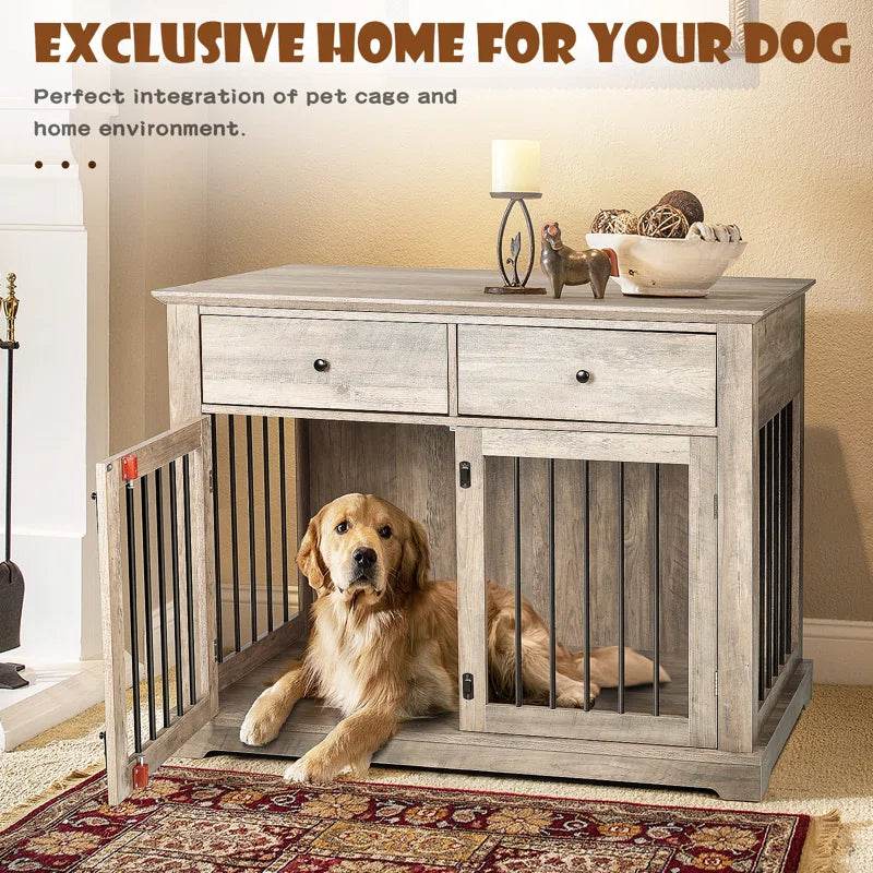 Cranbrook Dog Crate Furniture with Drawers - The Max & Rex Collection
