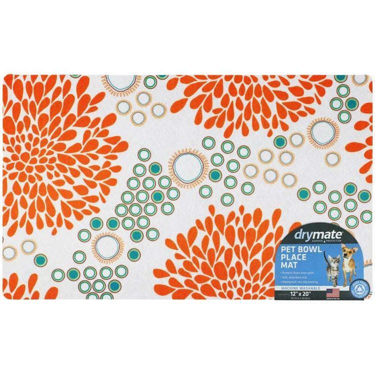 Premium Pet Bowl Placemat - Thin Absorbent Waterproof Feeding Mat for Dogs & Cats | Machine Washable Floor Protection - The Max & Rex Collection