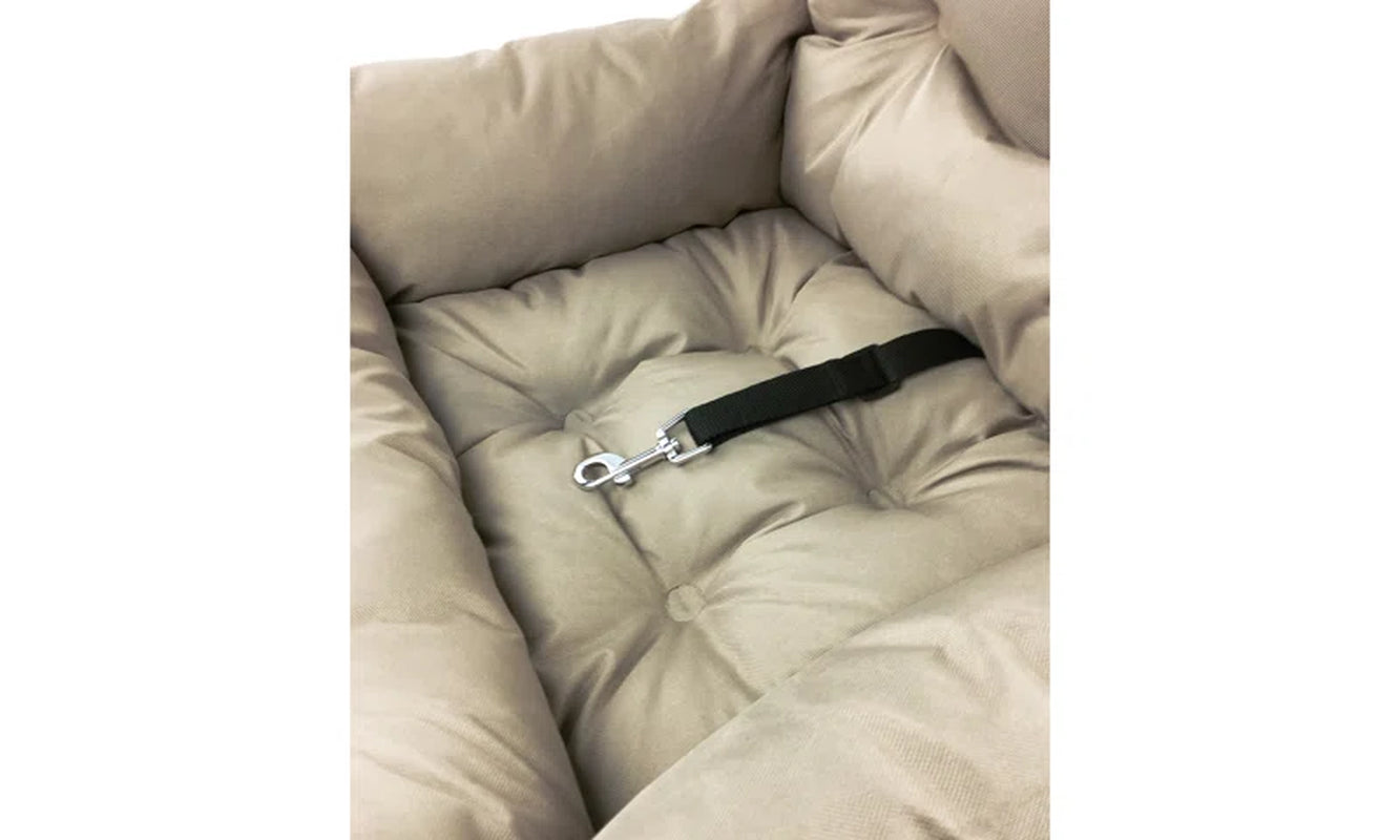 Sheard Seat Belt Compatible Travel Pet Bed