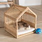 Helge Baxton Studio Pieta Modern Bohemian Natural Brown Rattan Pet Bed