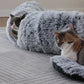 Cat Tunnel with Cat Bed for Indoor Cats, Multifunctional Cat Playground Toys Hideplace for Small Medium Large Cats