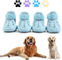 Dog Shoes, Dog Sandals for Hot Pavement, Non-Slip Waterproof Dog Booties for Winter Snowy Day and Summer, Adjustable Straps Easy-Clean Beach Outdoor Pet Boots Rugged Sole-4Pcs Beige