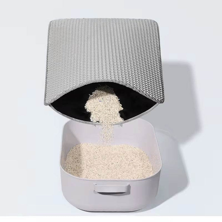 Double Layer Cat Litter Mat - Waterproof Non-Slip Trapping Mat | Washable Sand Catcher Pad for Litter Box - The Max & Rex Collection