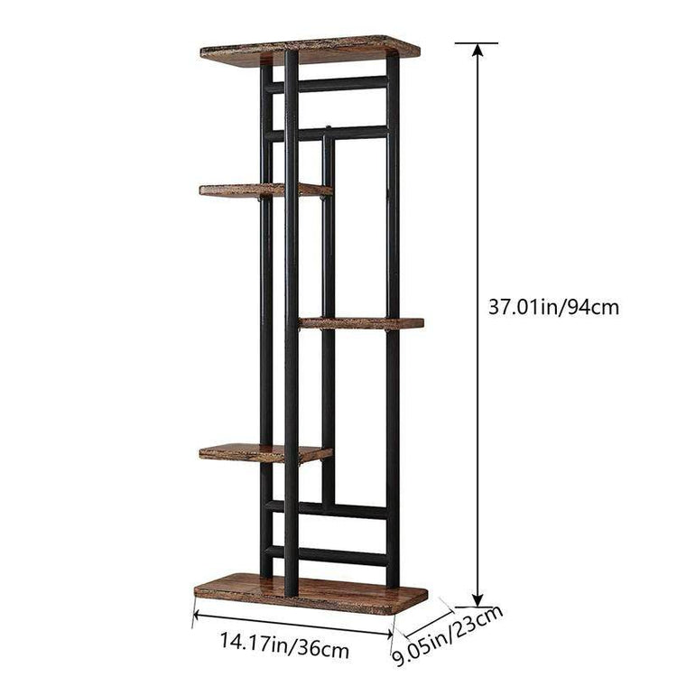 Plant Stand 5 Tier 6 Potted Indoor Plant Shelf Multiple Stands for Garden Corner Balcony Living Room 14.17 X 9 X 37 Inch - The Max & Rex Collection